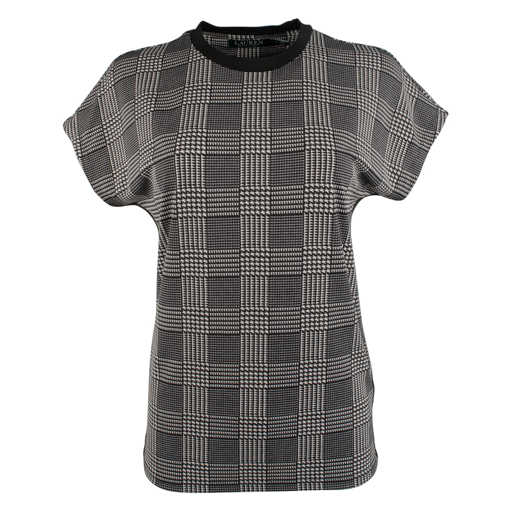 NWT Lauren Ralph Lauren Women's Petite Plaid Jersey Shirt-WC-PM $79.5